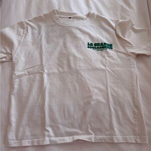 Zara White Tee with Green Print